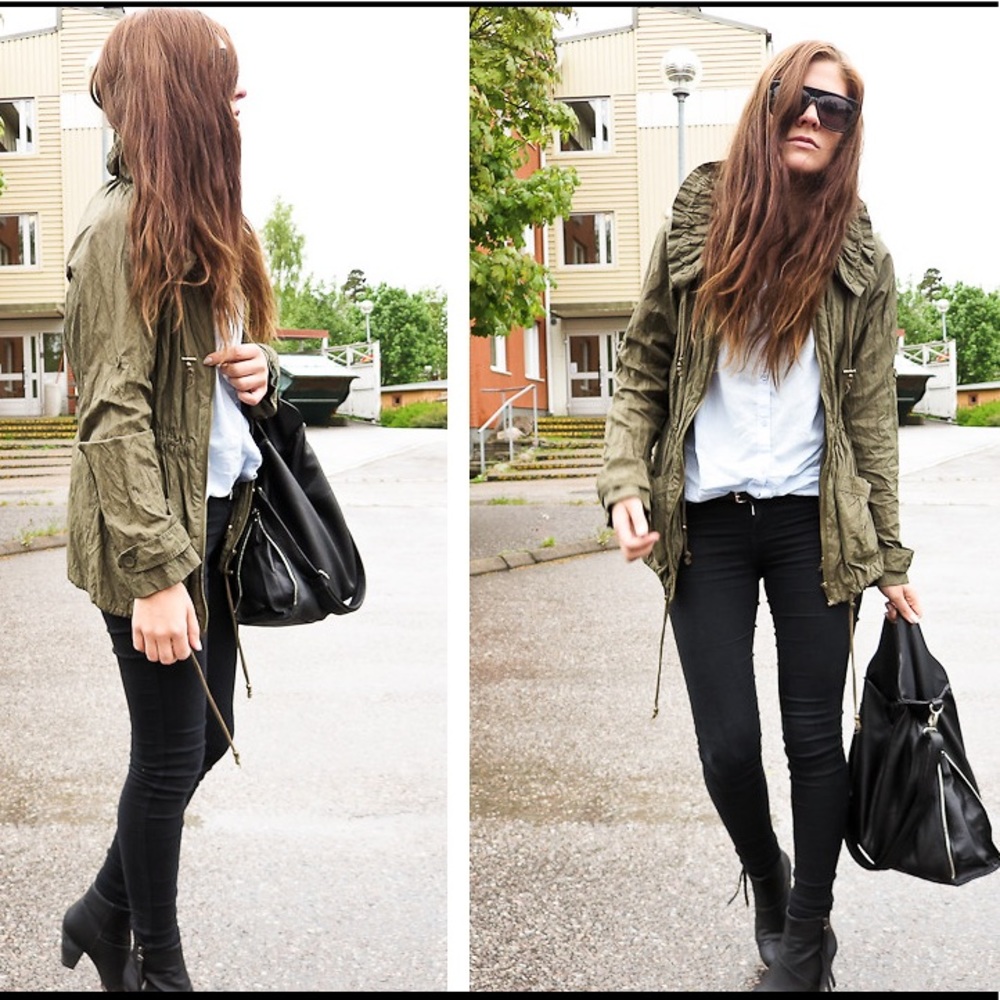 Army Green Fall Utility Jacket